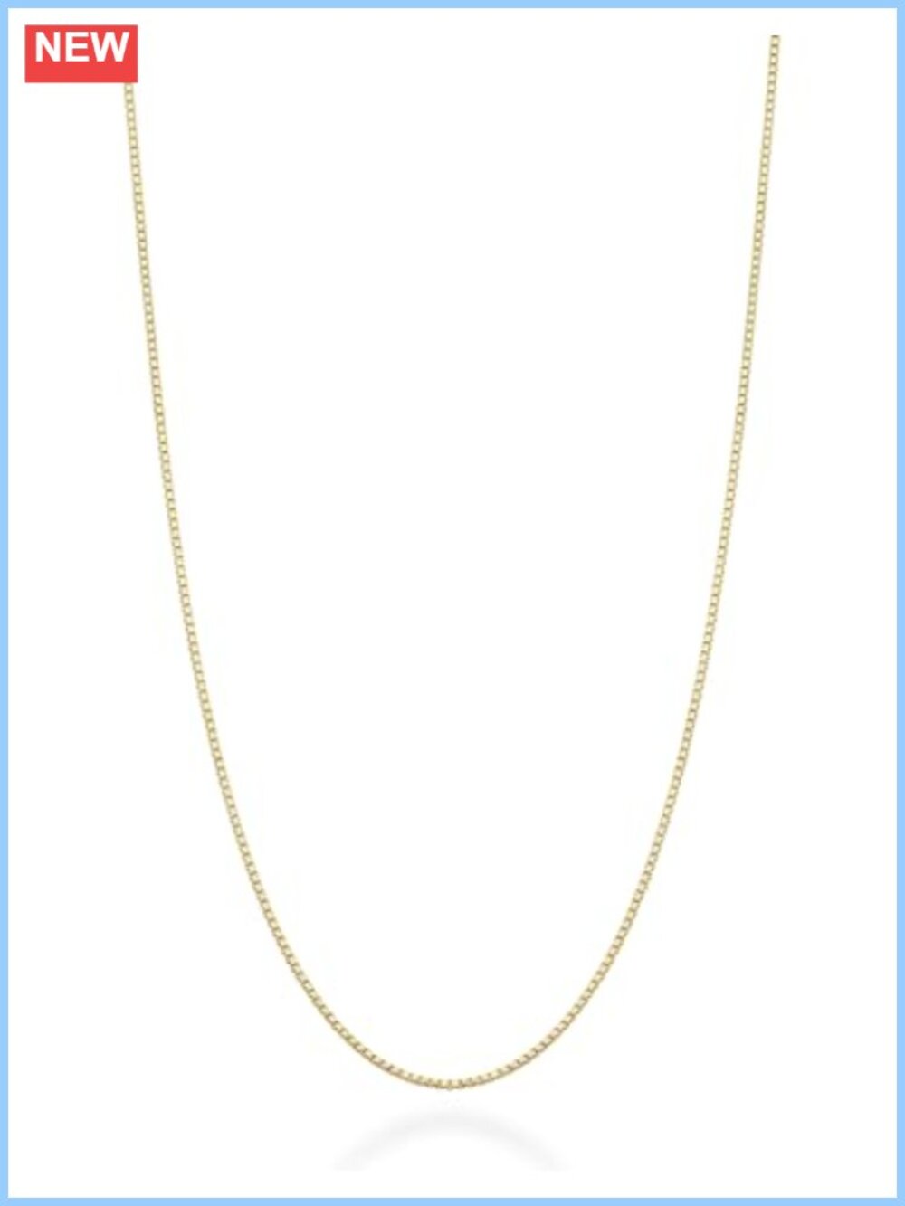 925 Sterling Silver 1mm Box Chain Necklace 20 Inch Diamond Cut